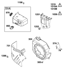 Part Location Diagram of 592582 Briggs and Stratton Hood-snow